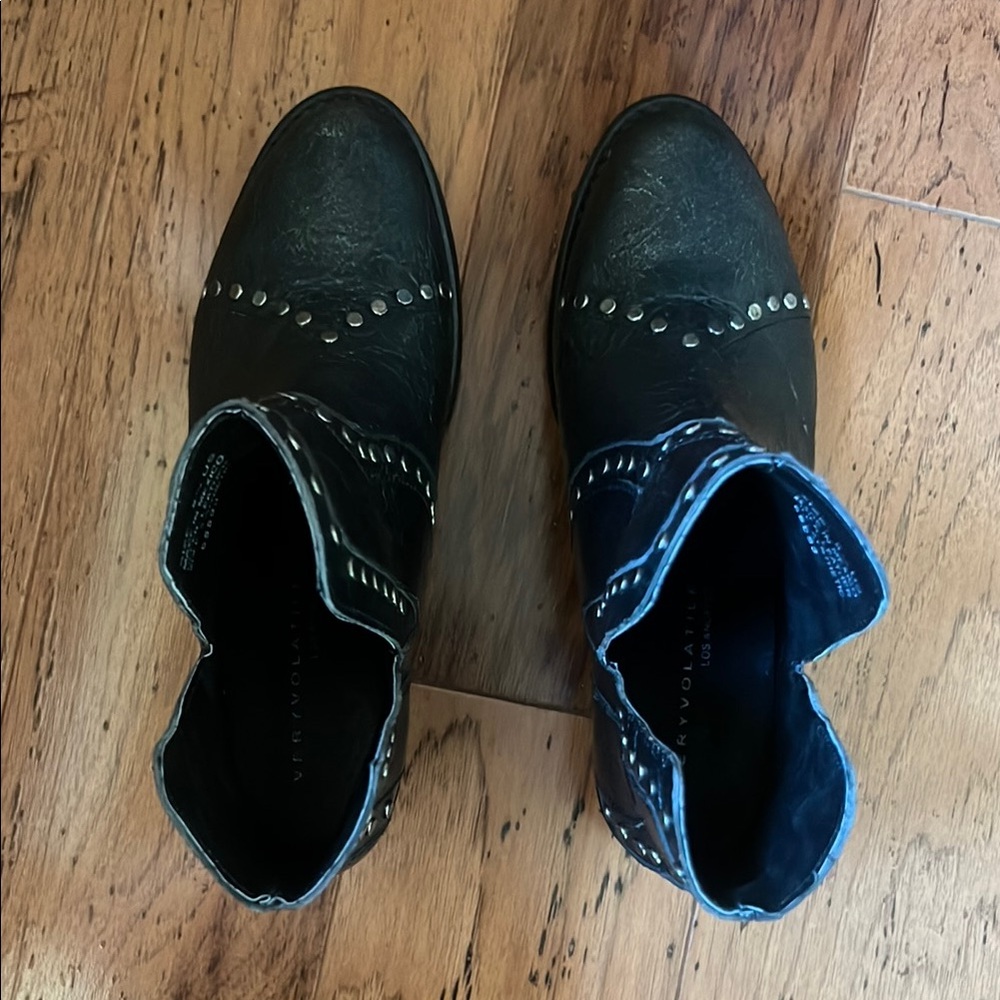 Studded Black Booties EUC - Picture 2 of 10